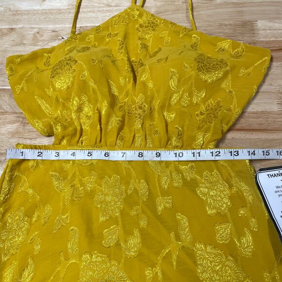 Speechless NWT Halter Open Back Tiered Floral Burnout Maxi Dress Size 7 Juniors - Picture 9 of 11